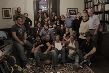Some of the cast and crew and other FARM STORY in the "Warden's Office" set on our last day of filming.